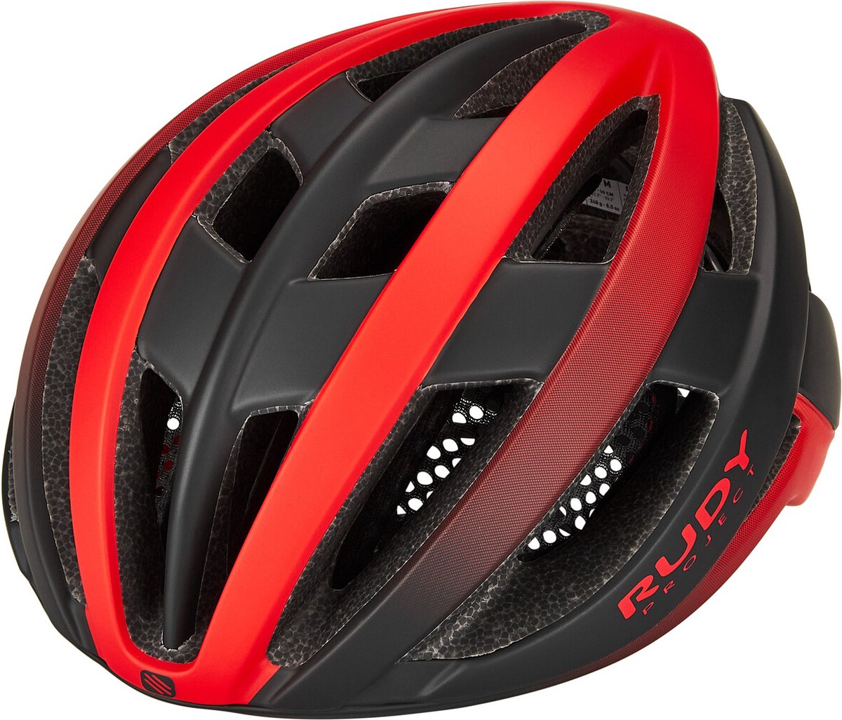 Rudy Project Venger Road Helm, zwart/rood Hoofdomtrek S | 51-55cm