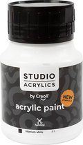 Creall Studio acrylverf, white (81), dekkend, 500 ml/ 1 fles