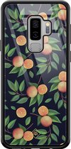 Casimoda® hoesje - Geschikt voor Samsung Galaxy S9+ - Fruit / Sinaasappel - Luxe Hard Case Zwart - Backcover telefoonhoesje - Multi