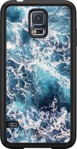 Casimoda® hoesje - Geschikt voor Samsung Galaxy S5 - Oceaan - Zwart TPU Backcover - Water - Blauw