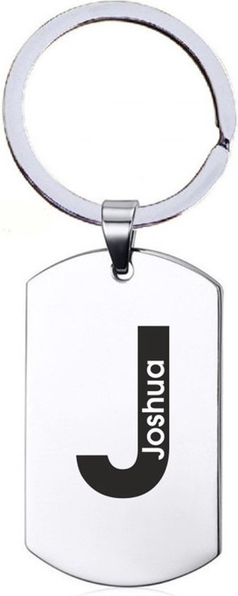 Naamkado - Joshua - RVS Sleutelhanger