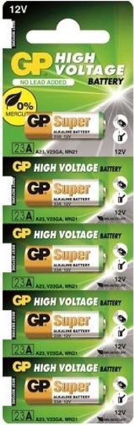 12v-PUJIMAX Pile Alcaline Sèche Haute Tension, 12V, A23, V23GA, MN21, 8F10R, 8LR23 Pour Sonnette