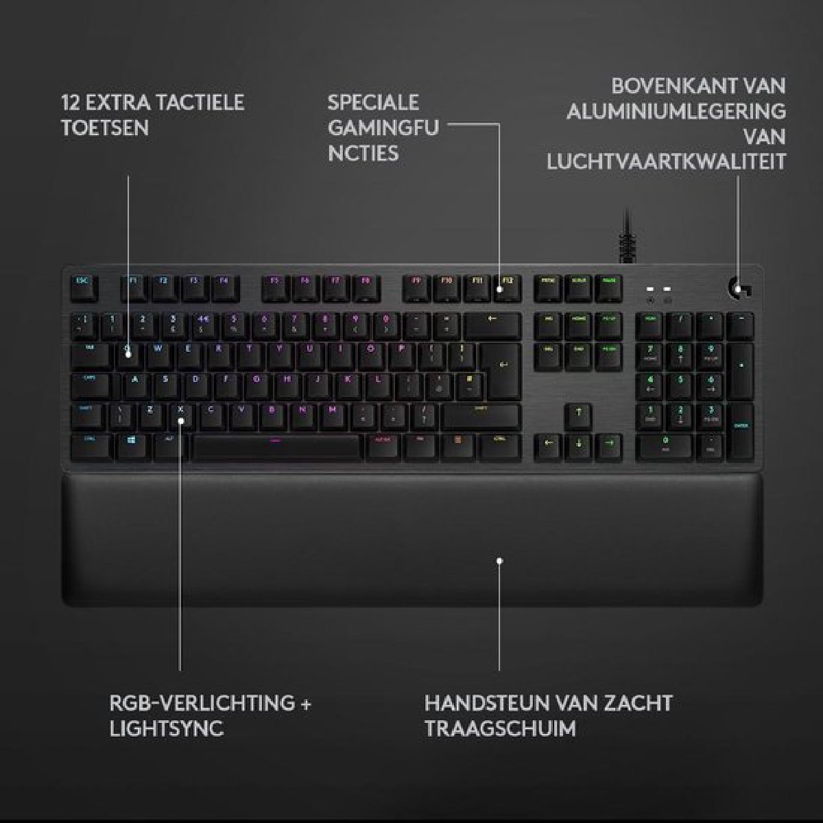 CLAVIER GAMING G G513 CARBON NOIR