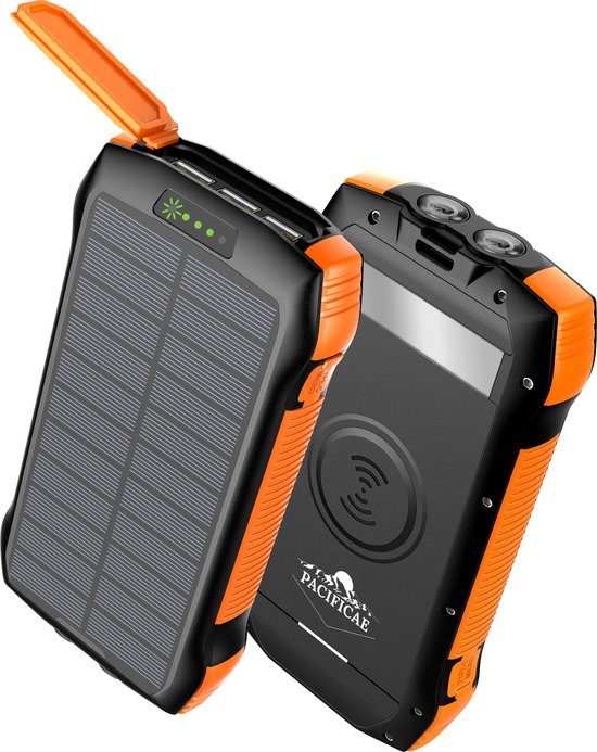 30000mAh Batterie Externe Solaire, Qi sans Fil Chargeur Solaire 2 Ports USB  et 1 Type-C Charge Rapide, IP66 Waterproof Alimentation - Cdiscount  Téléphonie