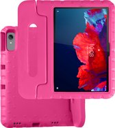 Hoesje Geschikt voor Lenovo Tab P11 Plus Hoesje Kinder Hoes Shockproof Kinderhoes - Kindvriendelijk Hoesje Geschikt voor Lenovo Tab P11 Plus Hoes Kids Case - Roze