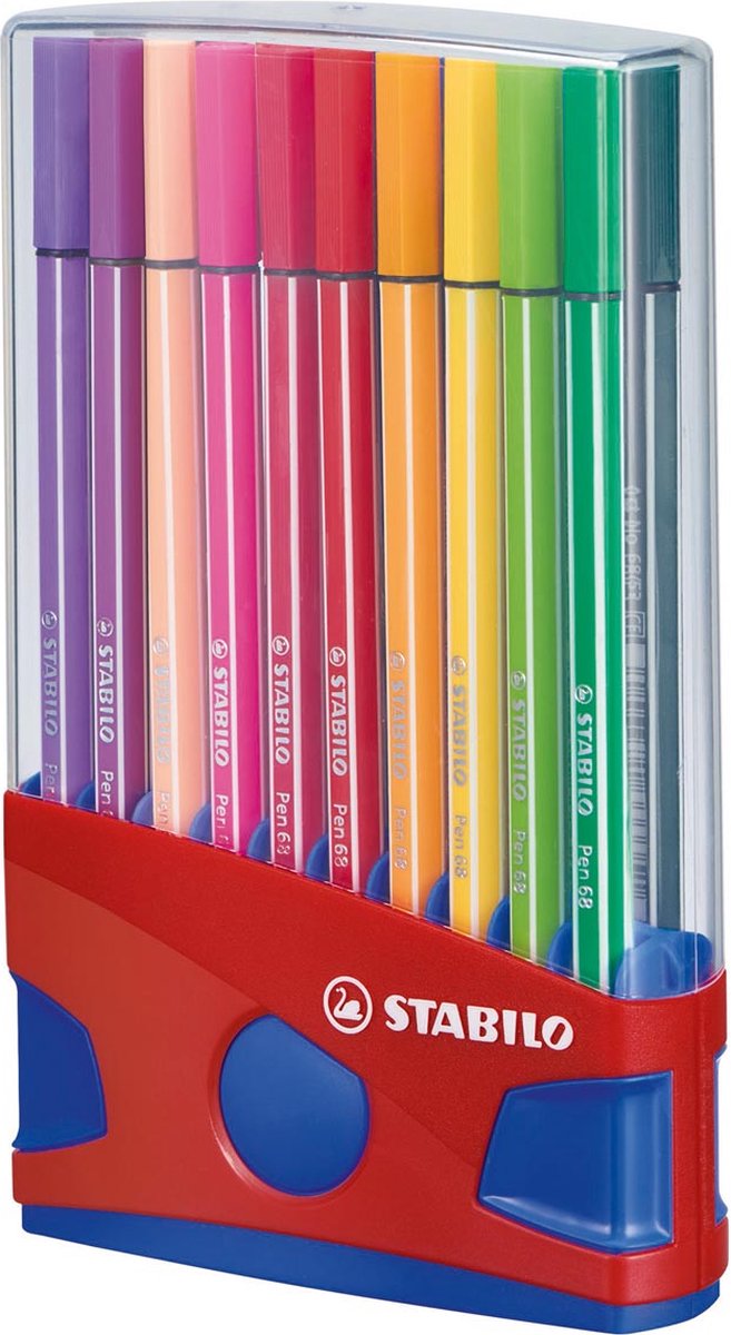 alias Open De slaapkamer schoonmaken STABILO Pen 68 - Premium Viltstift - Colorparade - Set Met 20 Verschillende  Kleuren | bol.com