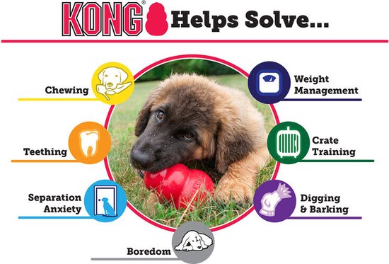 KONG Classic - Snackbal Honden Speelgoed - Rubber - 7.6 cm - Rood - Maat S - KONG