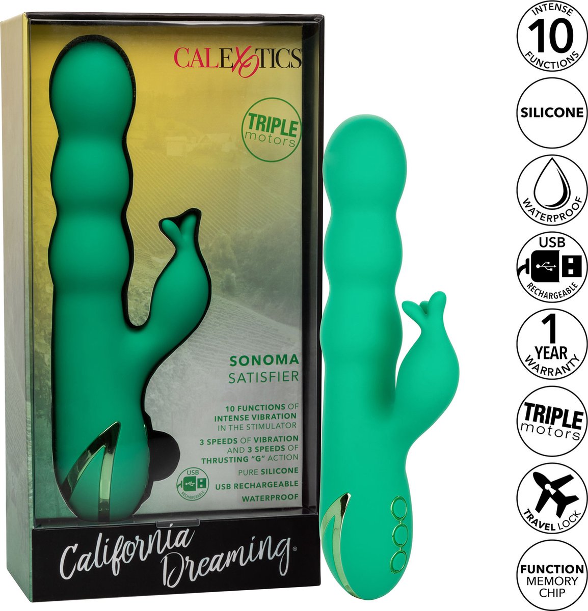 Luxe Oplaadbare Rabbit Vibrator - Me Stootfunctie - 10 standen - 3 snelheden - Siliconen - USB-oplaadbaar - Vibrators voor vrouwen - Seksspeeltje - Sex Toys