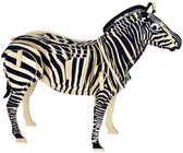 Bouwpakket 3D Puzzel Zebra- hout