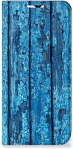 Telefoonhoesje Geschikt voor Samsung Galaxy A23 Magnet Case Wood Blue