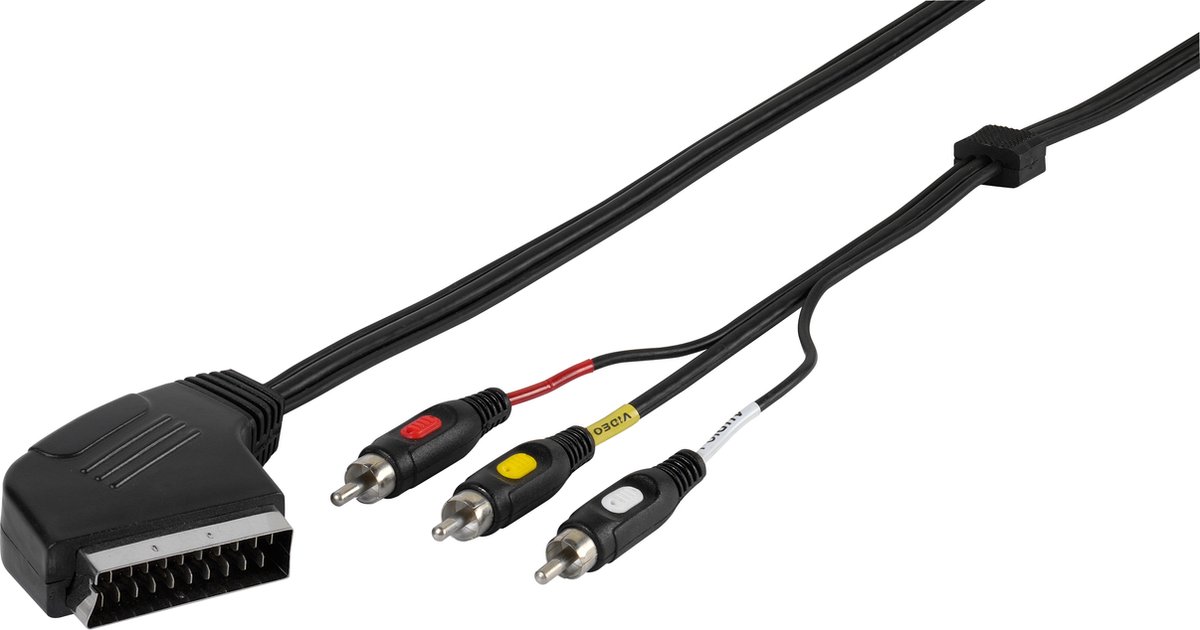 Vivanco 47/40 50 5 m SCART (21-pin) 3 x RCA Zwart
