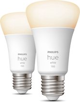 Philips Hue standaardlamp E27 Lichtbron - zachtwit licht- 2-pack - 1100lm - Bluetooth