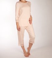 Hanro Pyjama 3/4 broek - 1334 Pink - maat 42 (42) - Dames Volwassenen - 100% katoen- 077928-1334-42
