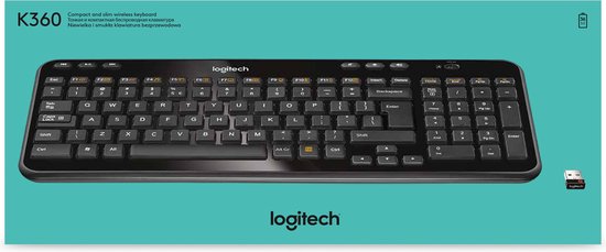 Logitech K360 - Draadloos Toetsenbord - QWERTY ISO - Zwart - Logitech