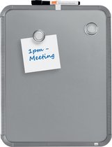Nobo Mini Magnetisch Whiteboard met Smal Zilverkleurig Frame 360x280mm - Zilver