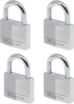 4x cadenas MasterLock en aluminium 40 mm x 6 mm, 9140EURQNOP