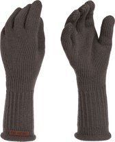 Knit Factory Lana Knitted Gants pour femmes - Chauffe-poignets - Taupe - Taille unique