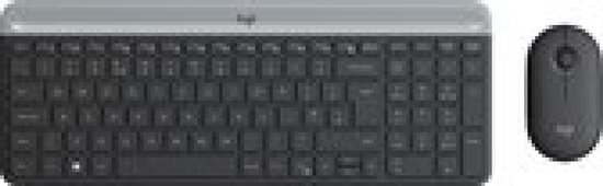 Logitech MK470 Slim Combo Clavier et Souris sans Fil, Compacte et
