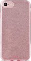 Puro, Puro hardcase Geschikt voor Apple iPhone SE (2020)/8/7/6S/6 met strasssteentjes, Roze