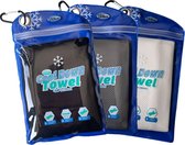 Cool Down Towel - Zwart/Grijs/Wit - Cooling Towel Set van 3 - Verkoelende handdoek voor wandelen, hardlopen, tennis, reizen, fitness en yoga - Koeldoek nek - Towel Cooling - Airflip Cooling Towel