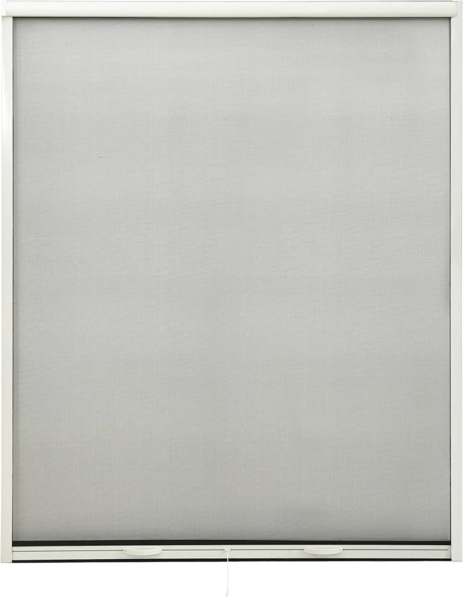 Decoways - Raamhor oprolbaar 160x170 cm wit