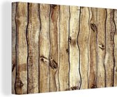 Canvas Schilderij Planken - Hout - Rustiek - 60x40 cm - Wanddecoratie