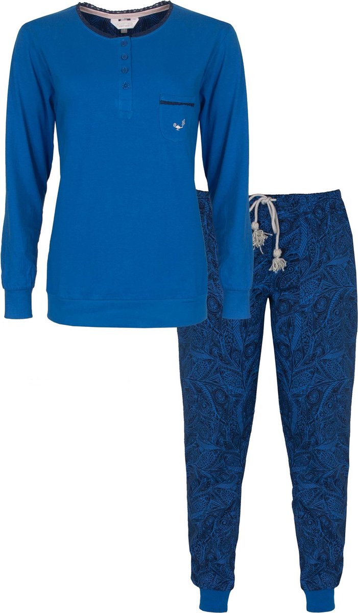 Tenderness Dames Pyjama - 100% Katoen - Helder Blauw
