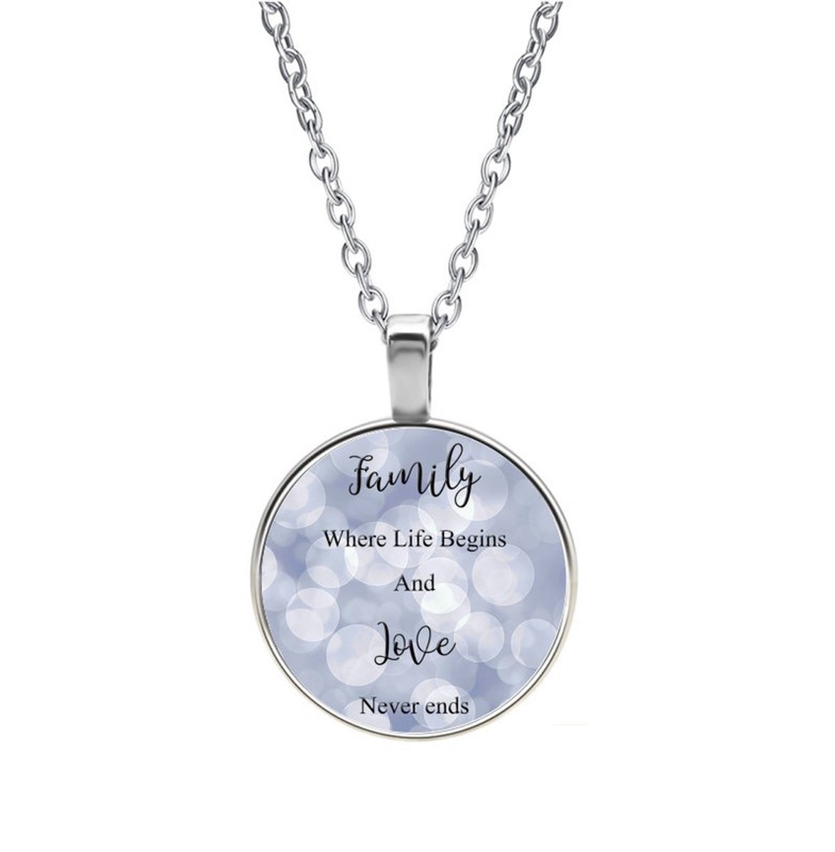 Ketting Glas - Family Where Life Begins And Love Never Ends