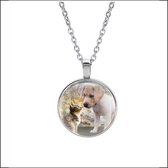 Ketting Glas - Puppy En Poesje