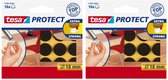 Tesa protect feutre marron - rond - autocollant - protecteur - 18 mm - 2 x 16 pièces