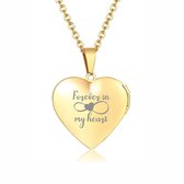 Fotohanger Met Ketting En Gravering - Hart - Forever In My Heart