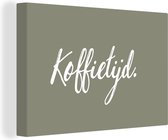 Tableau Peinture Citations - Café - Proverbes - Coffee Time - 180x120 cm - Décoration murale XXL