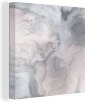Canvas Schilderij Wolken - Abstract - Verf - 20x20 cm - Wanddecoratie