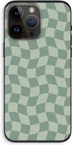 Case Company® - Hoesje geschikt voor iPhone 14 Pro Max hoesje - Grid Groen - Biologisch Afbreekbaar Telefoonhoesje - Bescherming alle Kanten en Schermrand