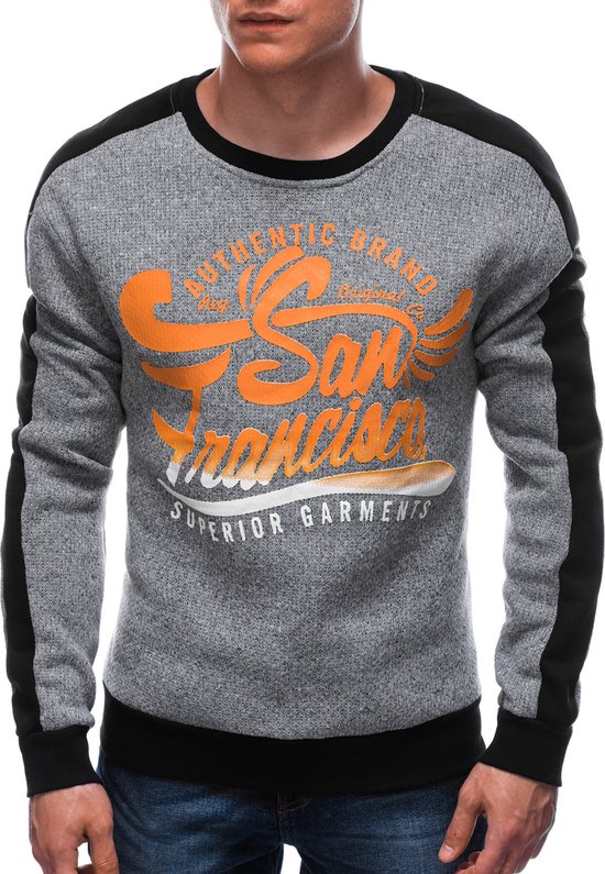 Heren sweatshirt B1426 grijs