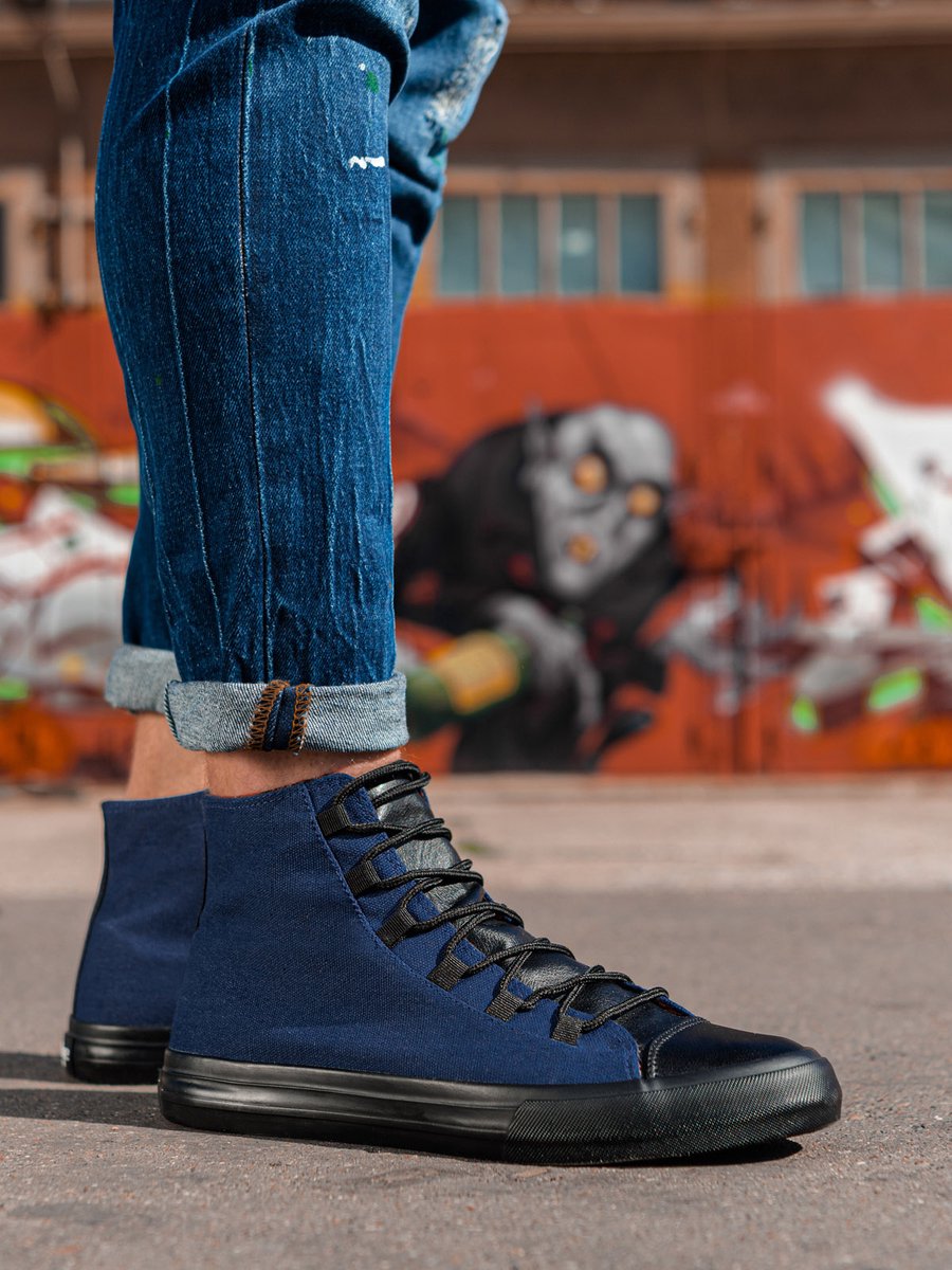 Herensneakers - navy T378