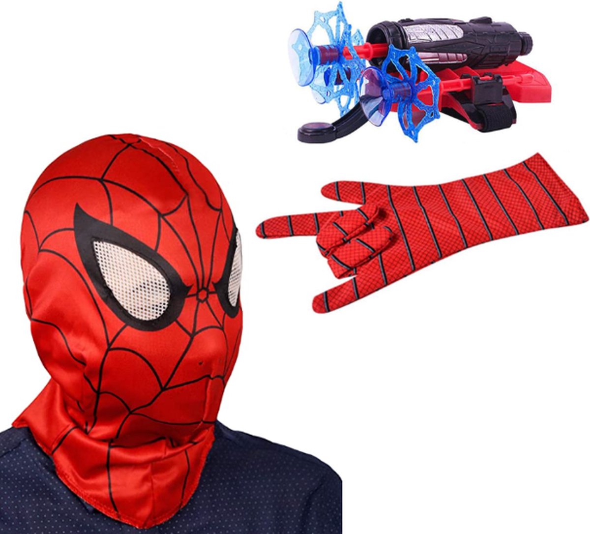 verkrachting kapitalisme Zeggen Spiderman web shooter met masker – Spider man verkleedpak speelgoed set  handschoenen –... | bol.com