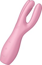 Satisfyer, vibrator, oplegvibrator, 'Treesome 3', 14 cm, 3 motoren, voor stimulatie van clitoris en schaamlippen