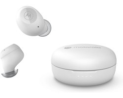 Motorola Sound Draadloze Oordopjes - MOTO BUDS 150 - In-Ear Oordoppen - Bluetooth - Water- en Zweetbestendig - Touch- en Voice Control - 18-Uur Afspeeltijd - Wit