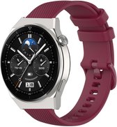 Strap-it Luxe siliconen smartwatch bandje - geschikt voor Huawei Watch GT / GT 2 / GT 3 / GT 3 Pro 46mm / GT 2 Pro / GT Runner / Watch 3 & 3 Pro - donkerrood