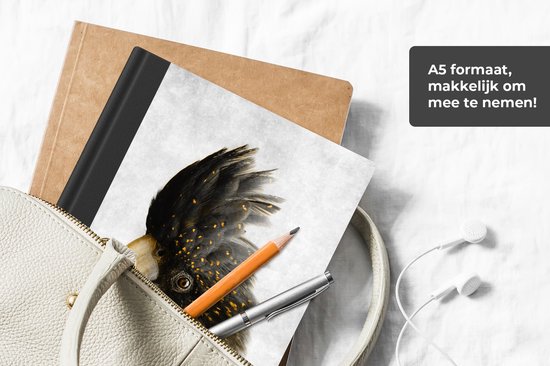 Carnet - Carnet d'écriture - Cacatoès - Vogel - Or - Carnet - Format A5 - Bloc-notes