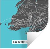 Muurstickers - Sticker Folie - La Rochelle - Stadskaart - Kaart - Plattegrond - Frankrijk - 80x80 cm - Plakfolie - Muurstickers Kinderkamer - Zelfklevend Behang