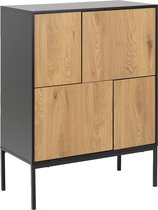 Dressoir 4 Deuren Chelsea Eik - Zwart