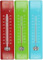 Kinzo Thermometer metaal 29,5x7x2cm (1 stuk) assorti