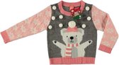 Pull de Noël gris ours polaire pour enfant - Pulls de Noël pour filles 140/146 (10/11 ans)