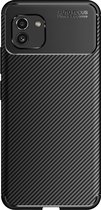 Hoesje Geschikt voor Samsung Galaxy A03 Rugged TPU Case - Zwart
