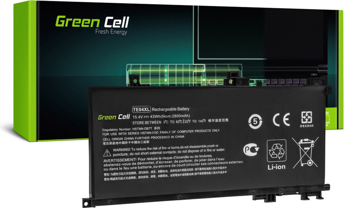 Image of TE04XL accu geschikt voor HP Omen 15-AX202NW 15-AX205NW 15-AX212NW 15-AX213NW, HP Pavilion 15-BC501NW 15-BC505NW 15-BC507NW.