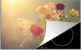 KitchenYeah® Inductie beschermer 81.2x52 cm - Boeket van kleurrijke boterbloemen - Kookplaataccessoires - Afdekplaat voor kookplaat - Inductiebeschermer - Inductiemat - Inductieplaat mat