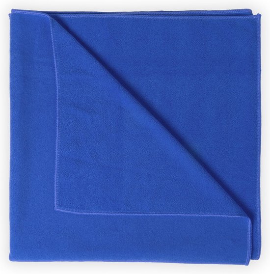 Yoga of fitness microvezel handdoek - blauw - 150 x 75 cm - ultra absorberend - super zacht - sporthanddoeken — afbeelding 3