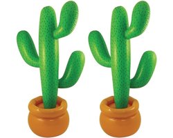 Opblaasbare mega cactus - 2x - groen - 170 cm - Zomer/Mexicaans/Tropical thema feestartikelen Opblaasbare mega cactus - 2x - groen - 170 cm - Zomer/Mexicaans/Tropical thema feestartikelen